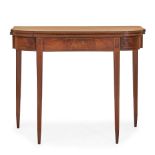 Federal Satinwood-inlaid Mahogany Card Table, New England, c. 1800.