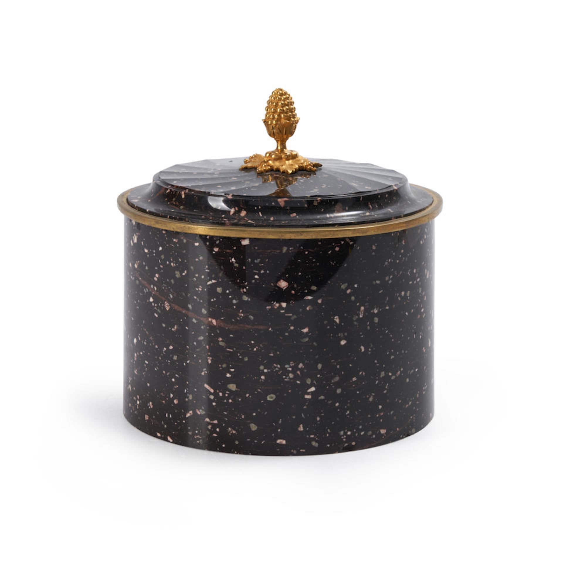 Gustavian Gilt Bronze Mounted Rannas Porphyry Box, Sweden, circa 1800.