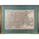 NEW ENGLAND MAP. Colton's Massachusetts, Connecticut, Rhode Island. New York: G.W. & C.B. Colton...