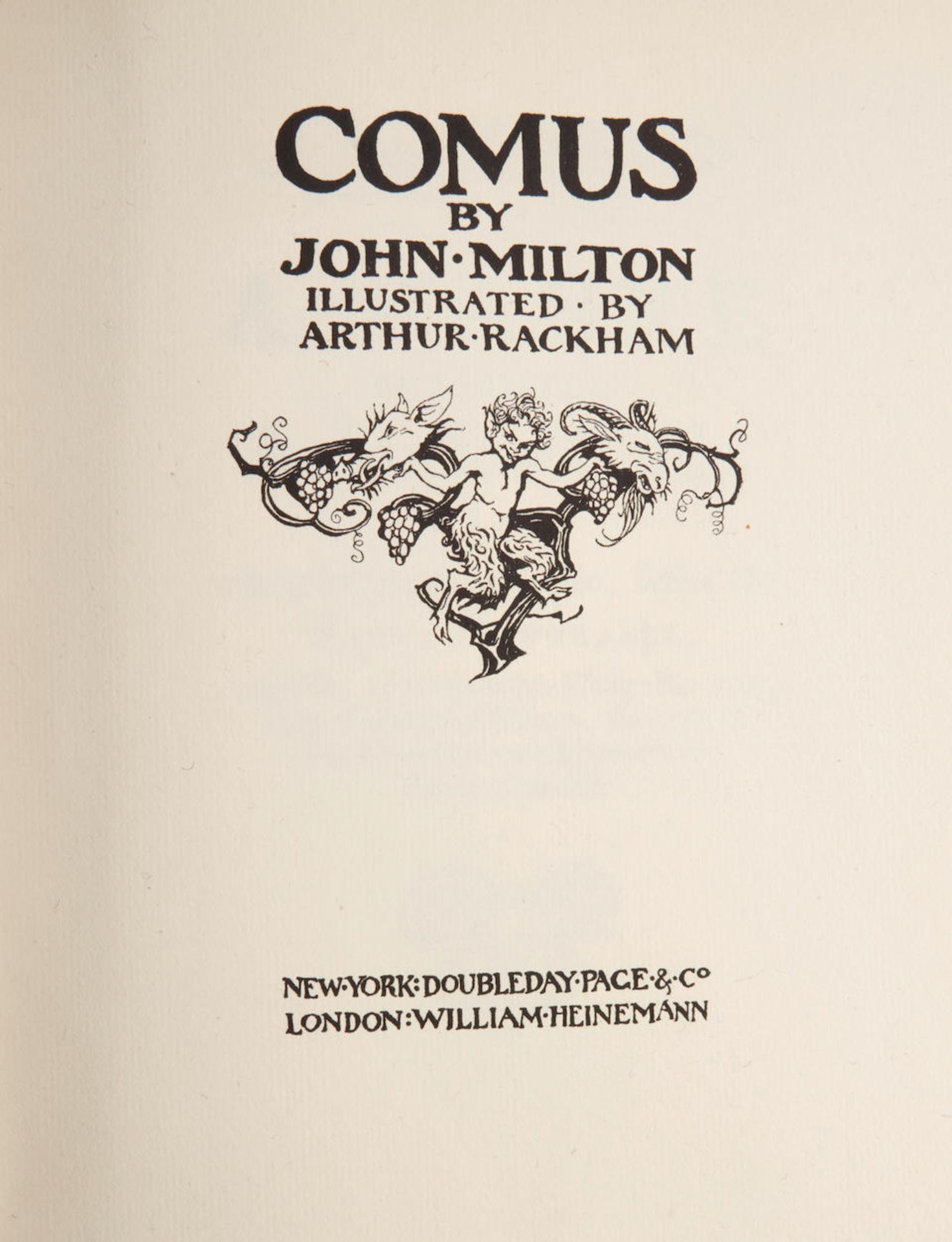 RACKHAM, ARTHUR. 1867-1939. MILTON, JOHN. 1608-1674. Comus. London and New York: William Heinema... - Bild 3 aus 4