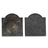 Two Replica George III Cast Iron Firebacks, Virginia Metalcrafters for Colonial Williamsburg, Vi...