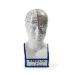 Polychrome-decorated Ceramic Phrenology Bust, L.N. Fowler (1811-96), London, England, late 19th ...
