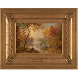 JASPER FRANCIS CROPSEY (American, 1823-1900) Lake Wawayanda (framed 22.8 x 29.2 x 6.0 cm (9 x 11...