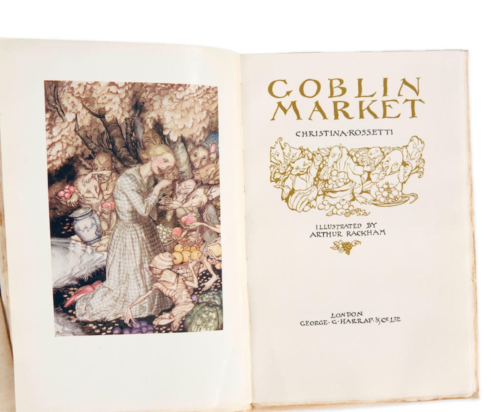 RACKHAM, ARTHUR. 1867-1939. ROSSETTI, CHRISTINA. 1830-1894. The Goblin Market. London: George G.... - Bild 4 aus 4