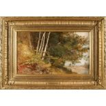 AARON DRAPER SHATTUCK (American, 1832-1928) Summer Foliage, Farmington River framed 49.0 x 69.5 ...