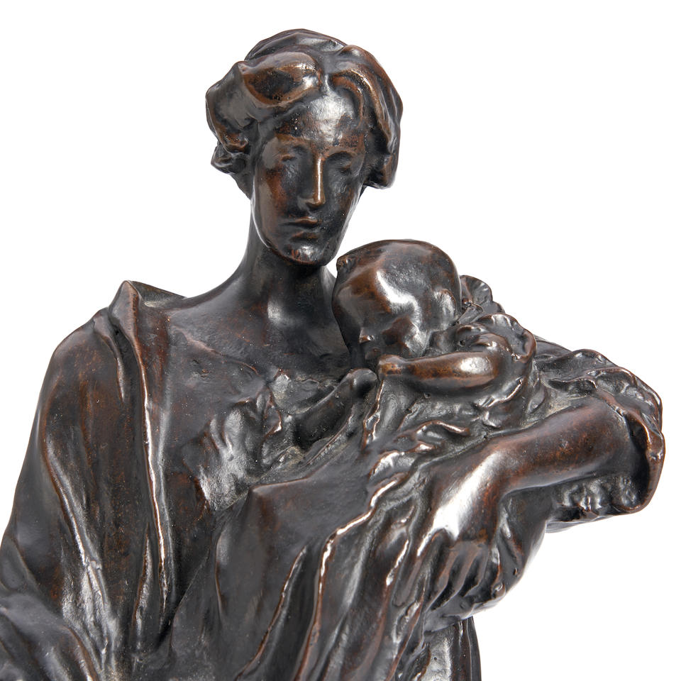 BESSIE POTTER VONNOH (American, 1872-1955) Motherhood 42.5 x 15.0 cm (16 1/2 x 6 in). - Image 4 of 6