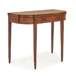 Federal Inlaid Mahogany Card Table, Tucker & Griffin, Boston, Massachusetts, 1800-10.