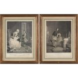 After Jean Baptiste Siméon Chardin, (French, 1699-1779) A Pair of Framed 19th-Century Frenc...