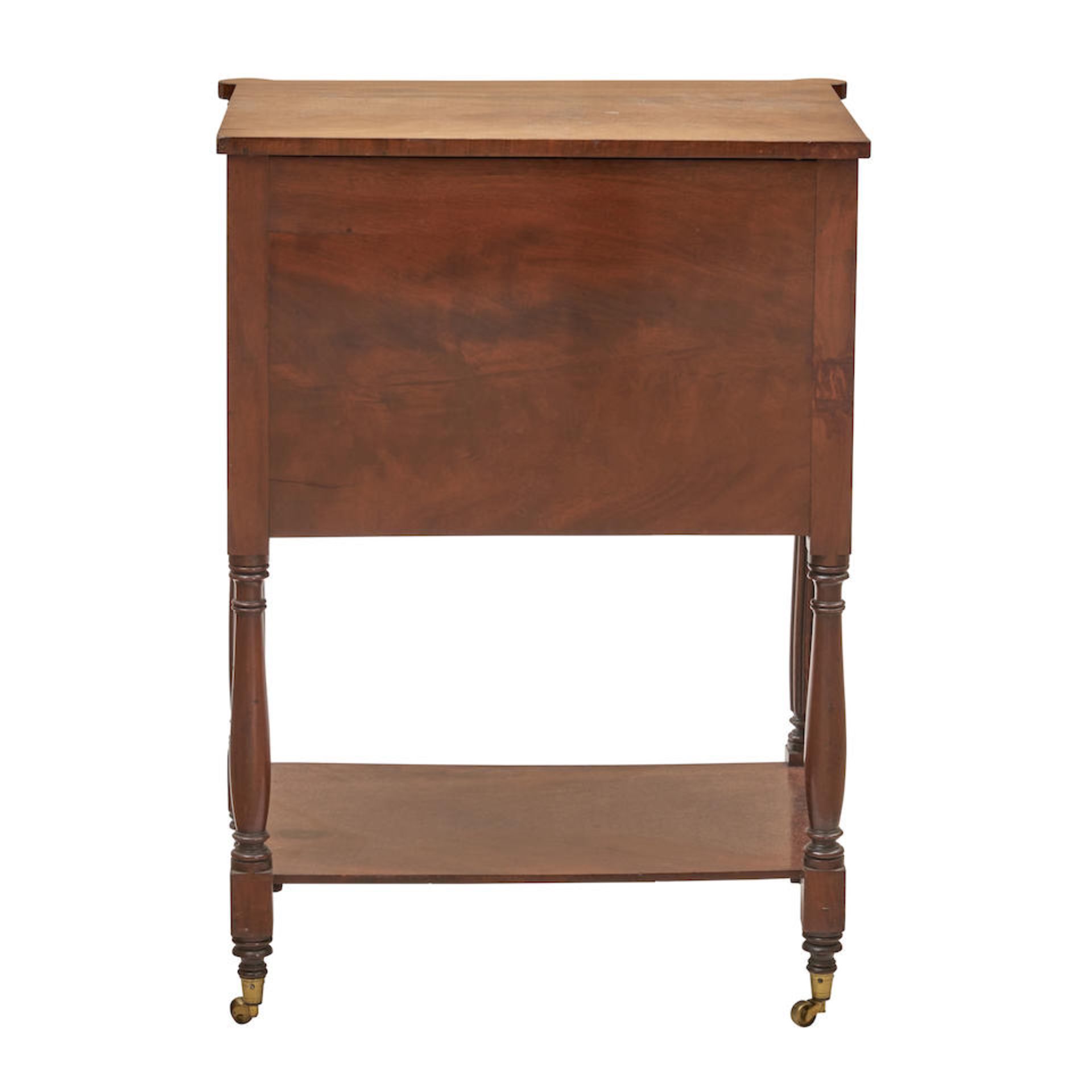 Mahogany and Poplar Writing Table or Chiffonier, probably New York, New York, early 19th century. - Image 3 of 3