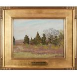 ALLEN BUTLER TALCOTT (American, 1867-1908) Cedars by the Meadow framed 48.5 x 58.5 x 3.0 cm (19 ...