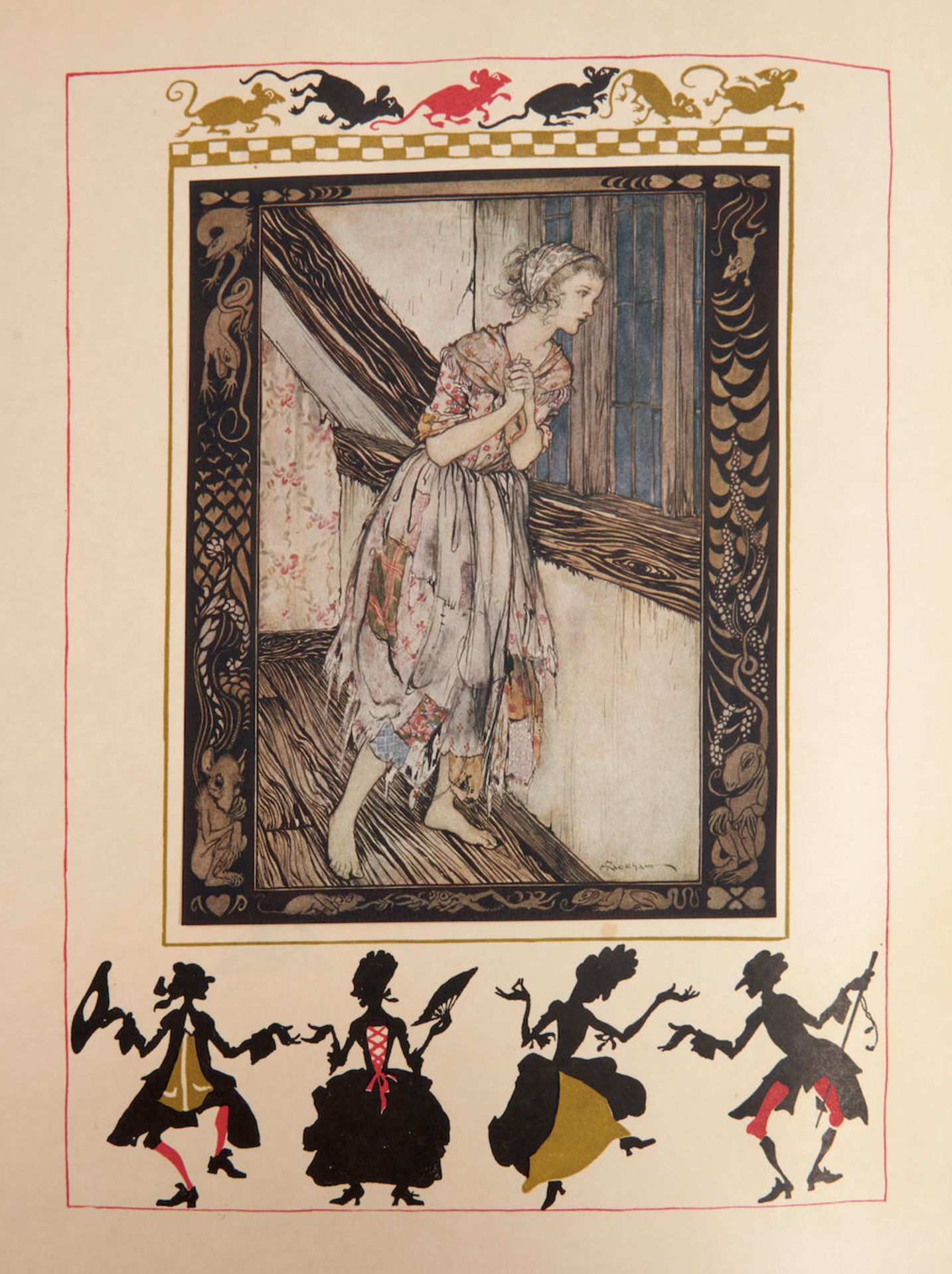 RACKHAM, ARTHUR. 1867-1939. EVANS, CHARLES SEDDON. 1883-1944. Cinderella. London and Philadelphi... - Image 4 of 4