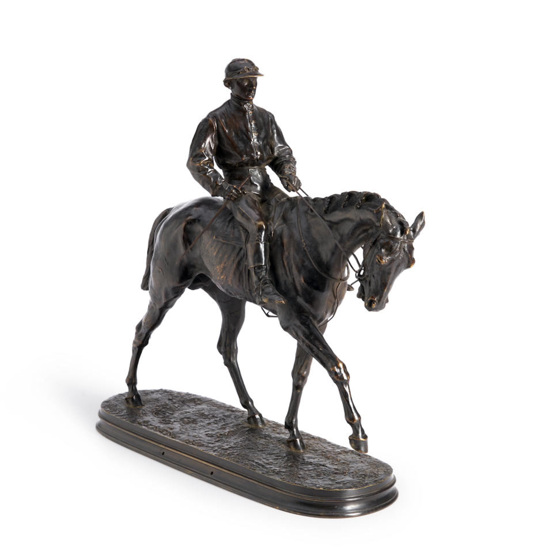 PIERRE JULES MÈNE (French, 1810-1879) Vainqueur du Derby; Jockey à Cheval - Bild 8 aus 8