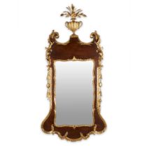 'Rector Elisha Williams' Parcel-gilt and Walnut-veneered Mirror, London, England, c. 1745.