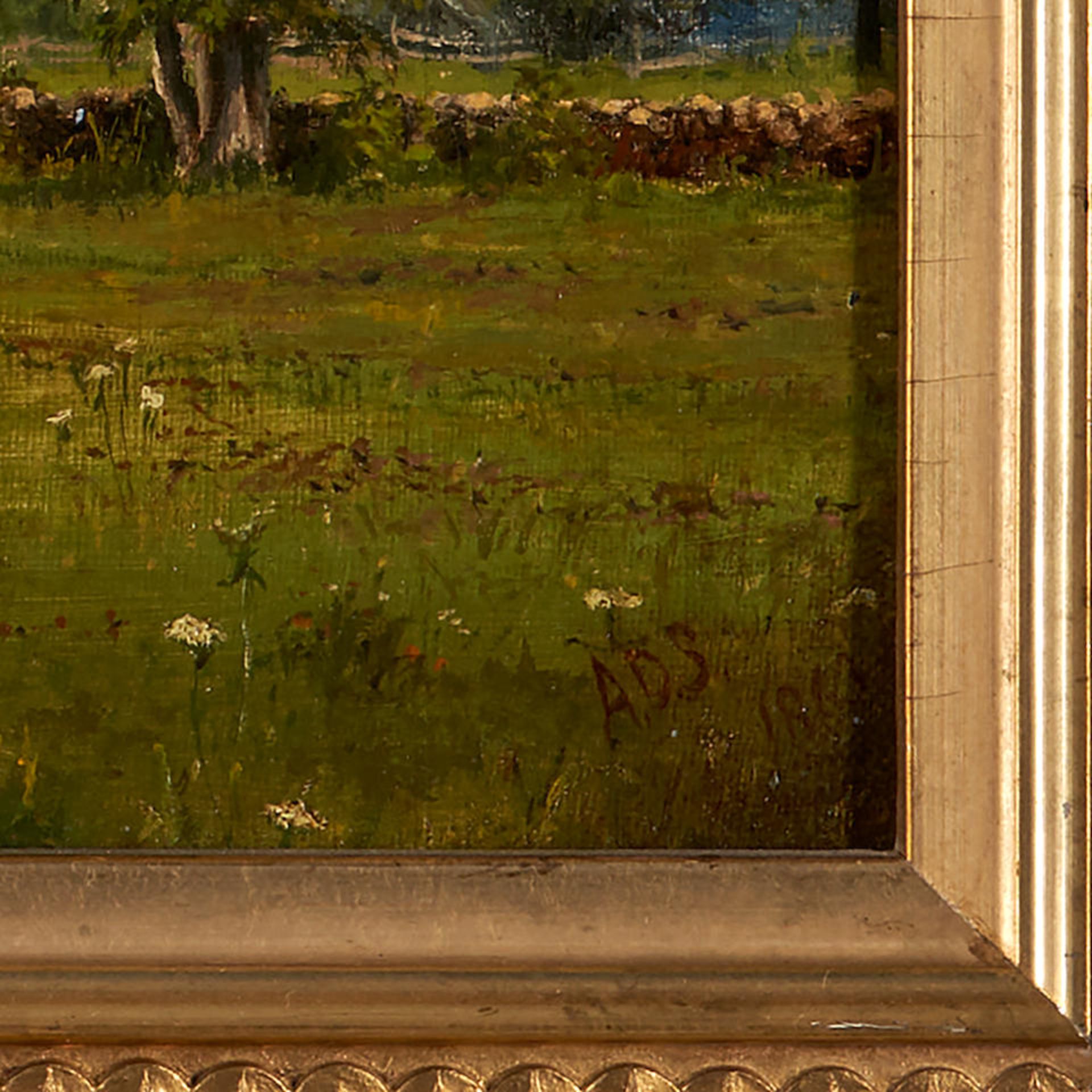 AARON DRAPER SHATTUCK (American, 1832-1928) Late Summer Day, Farmington, CT (framed 44.0 x 60.5 ... - Bild 4 aus 4