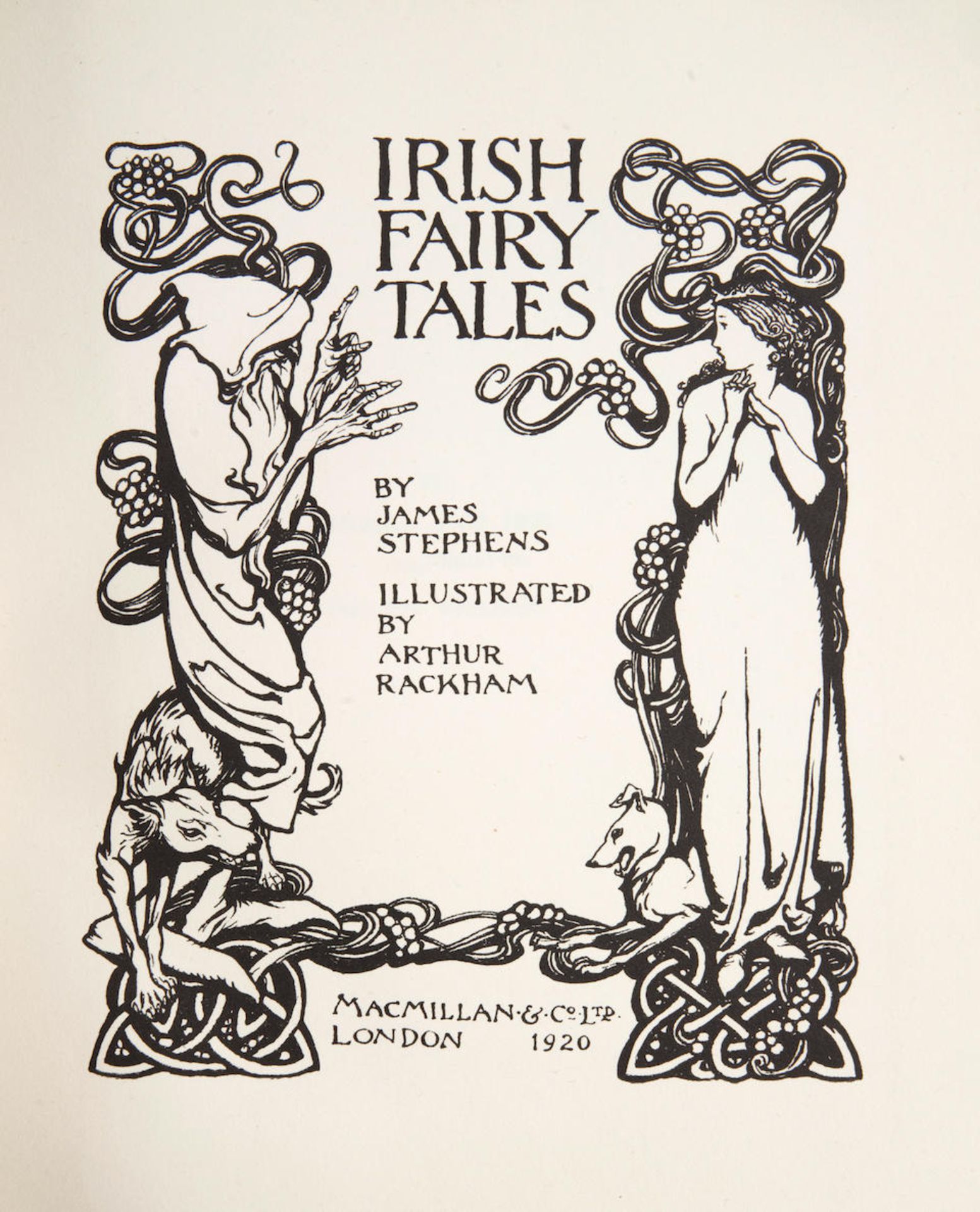 RACKHAM, ARTHUR. 1867-1939. STEPHENS, JAMES. 1882-1950. Irish Fairy Tales. London: MacMillan & C... - Image 3 of 4