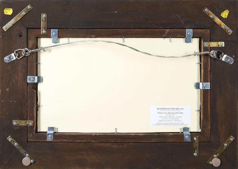 WILLIAM TROST RICHARDS (American, 1833-1905) Seascape (framed 42.0 x 59.1 x 7.0 cm (16 1/2 x 23 ... - Image 5 of 6