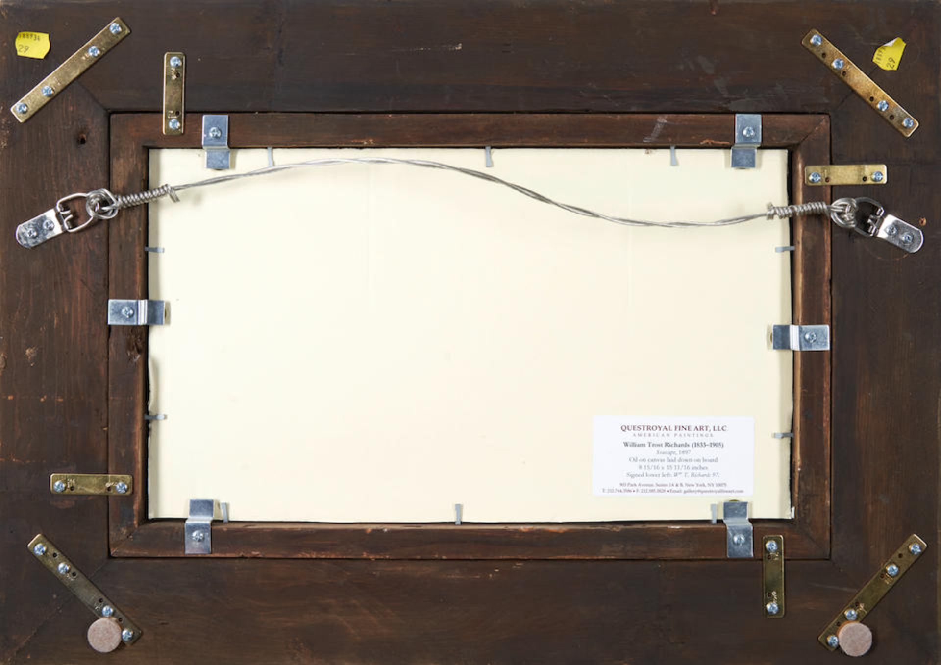 WILLIAM TROST RICHARDS (American, 1833-1905) Seascape (framed 42.0 x 59.1 x 7.0 cm (16 1/2 x 23 ... - Bild 5 aus 6