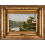 EDWARD W. NICHOLS (American, 1819-1871) Lake Waramaug, Summer framed 58.3 x 74.5 x 9.5 cm (23 x ...