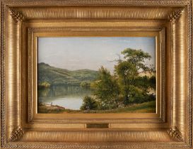 EDWARD W. NICHOLS (American, 1819-1871) Lake Waramaug, Summer framed 58.3 x 74.5 x 9.5 cm (23 x ...