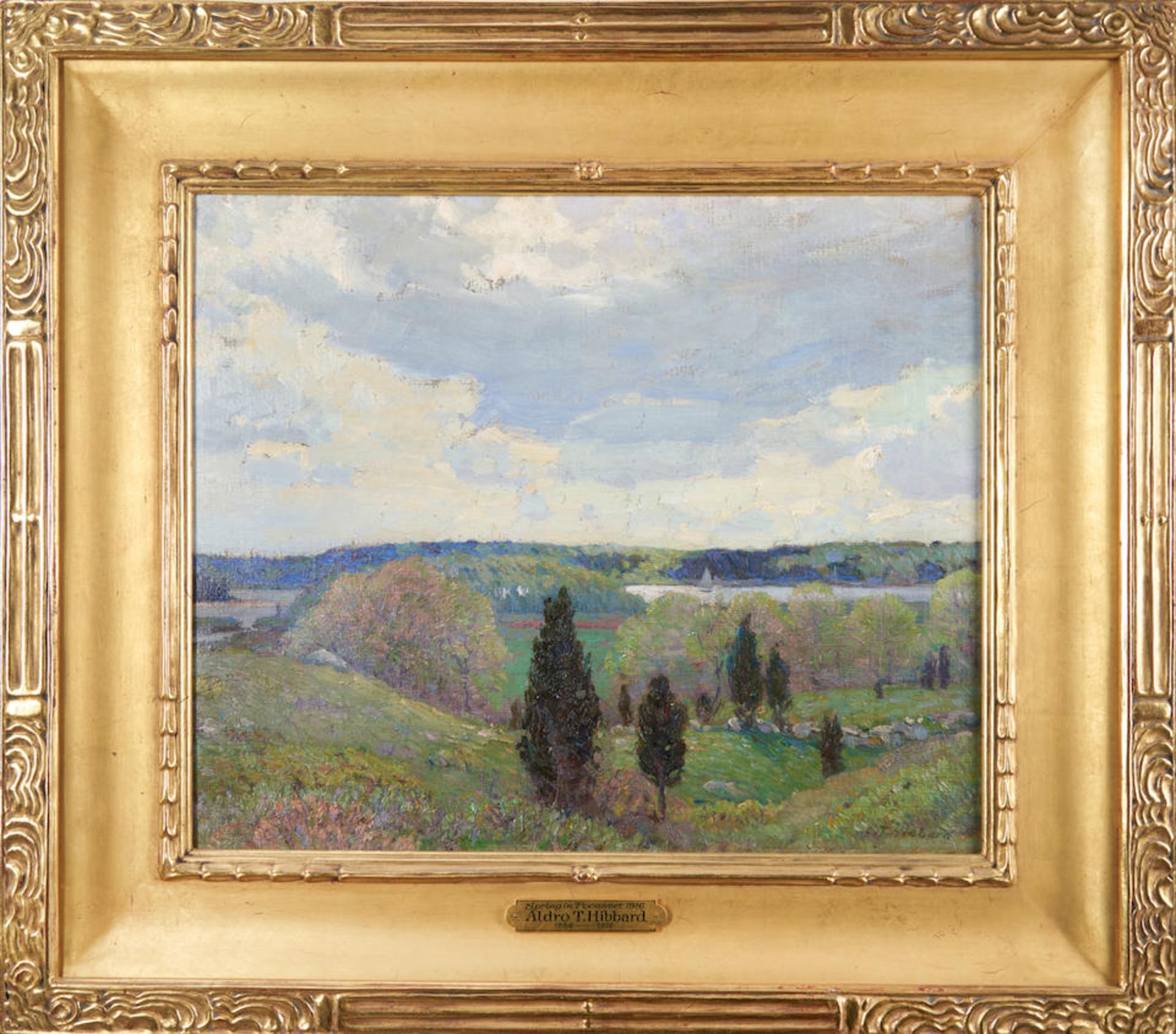 ALDRO THOMPSON HIBBARD (American, 1886-1972) Spring - Pocasset, MA framed 59.0 x 67.0 x 5.0 cm (...