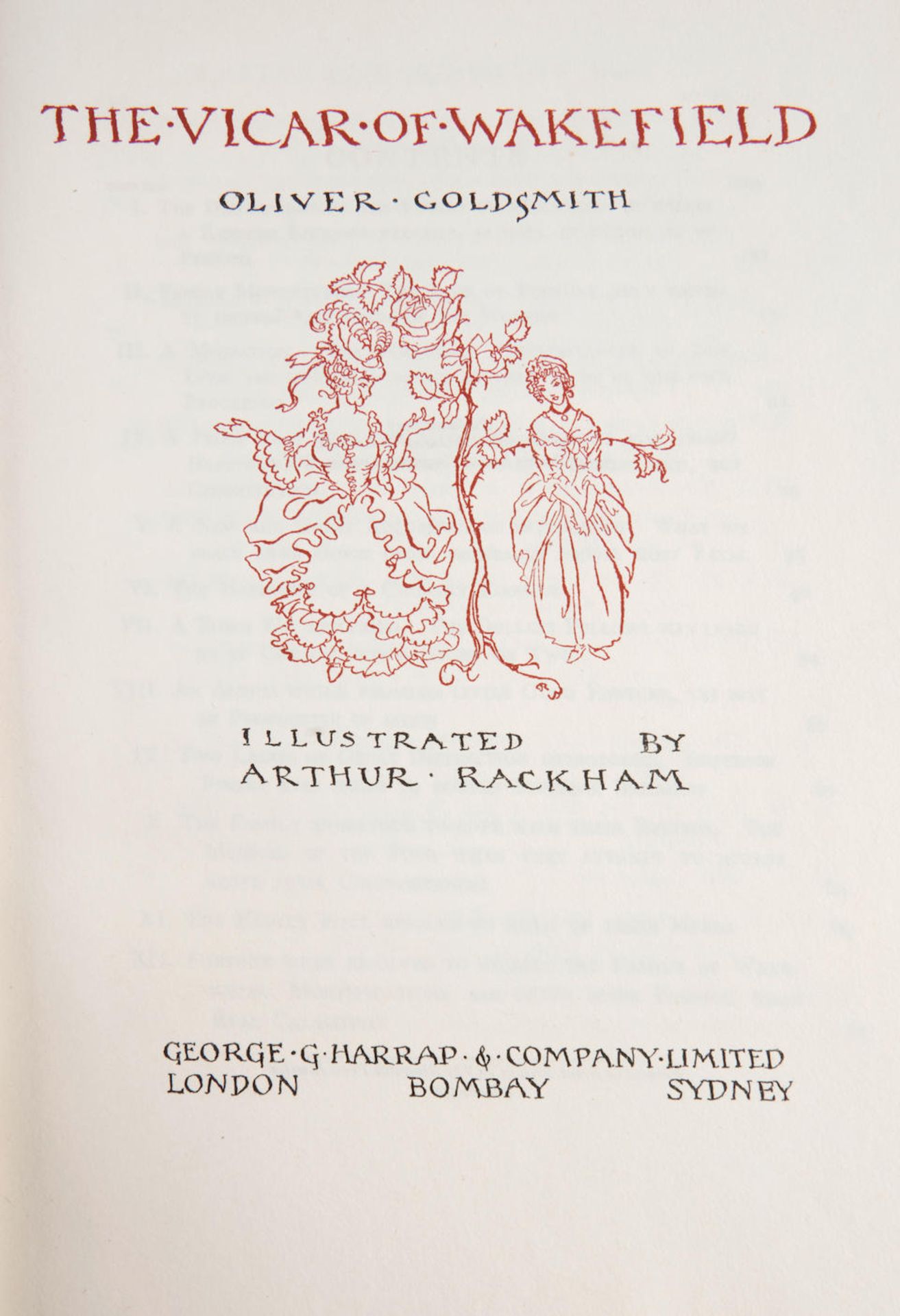 RACKHAM, ARTHUR. 1867-1939. GOLDSMITH, OLIVER. 1728-1774. The Vicar of Wakefield. London: George... - Image 3 of 4