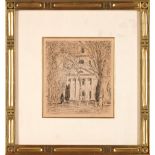 CHILDE FREDERICK HASSAM (American, 1859-1935) The Church at Old Lyme plate size 17.8 x 15.2 cm (...
