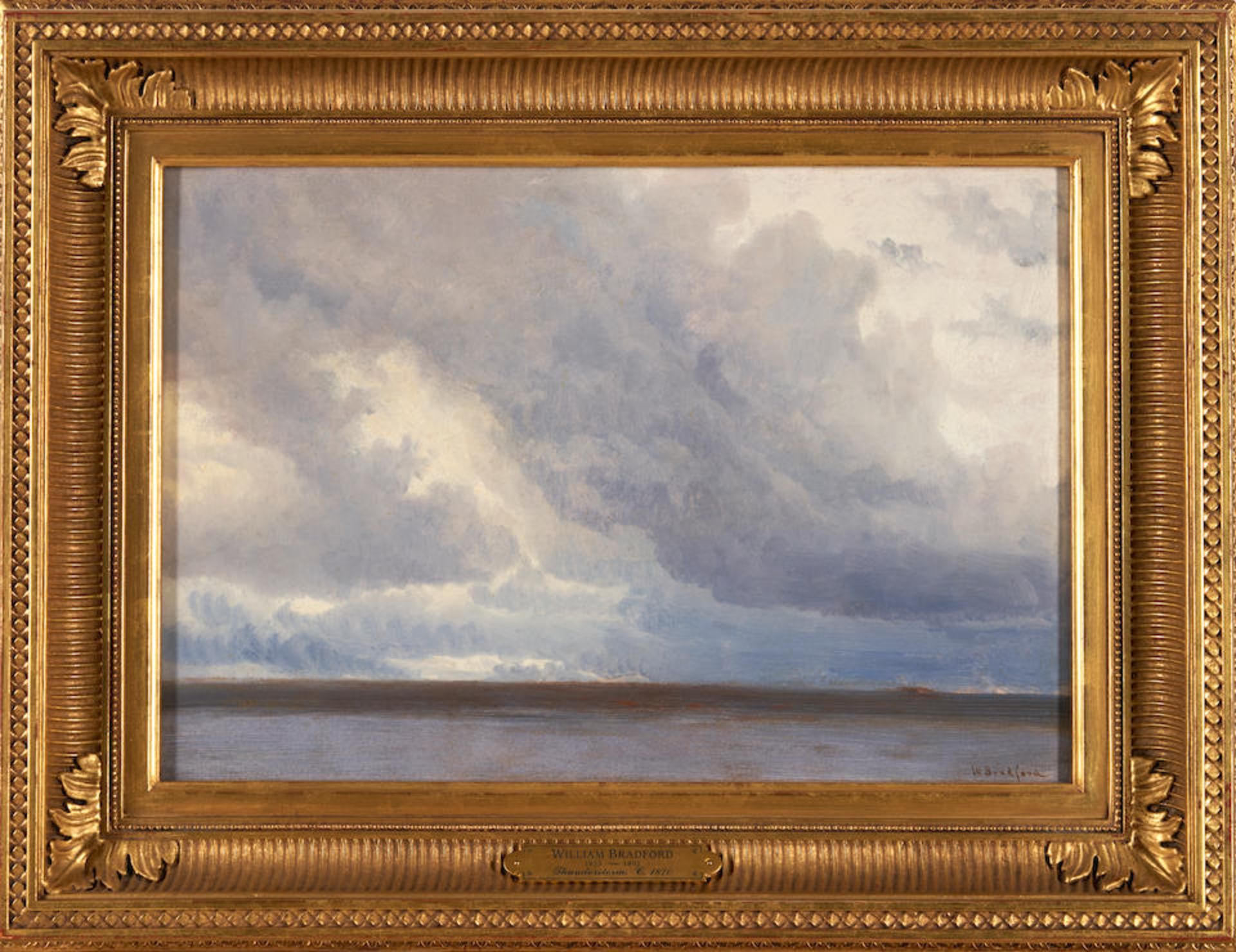 WILLIAM BRADFORD (American, 1823-1892) Thunderstorm (framed 45.4 x 59.5 x 5.5 cm (17 15/16 x 23 ...