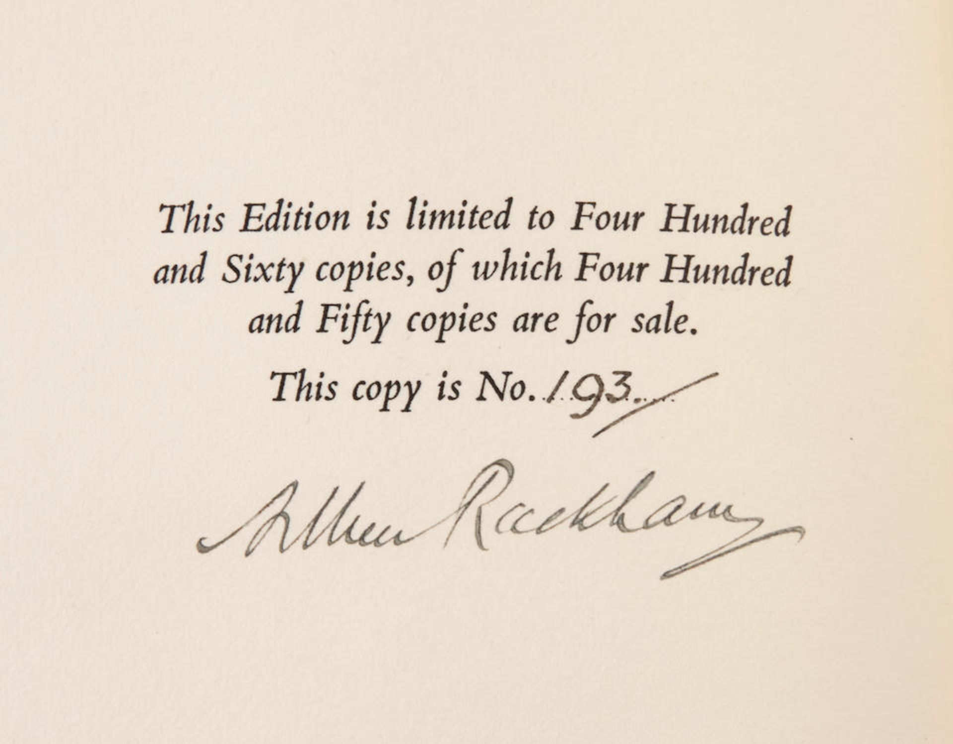 RACKHAM, ARTHUR. 1867-1939. The Arthur Rackham Fairy Book. London: George G. Harrap & Co., 1933. - Image 2 of 4