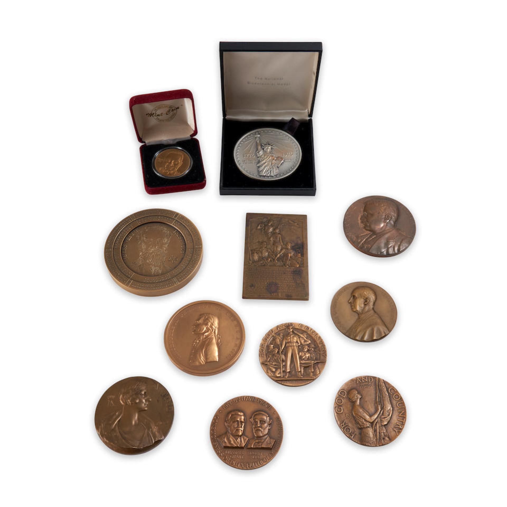 Eleven Commemorative Medals, America and Europe, 20th/21st century.