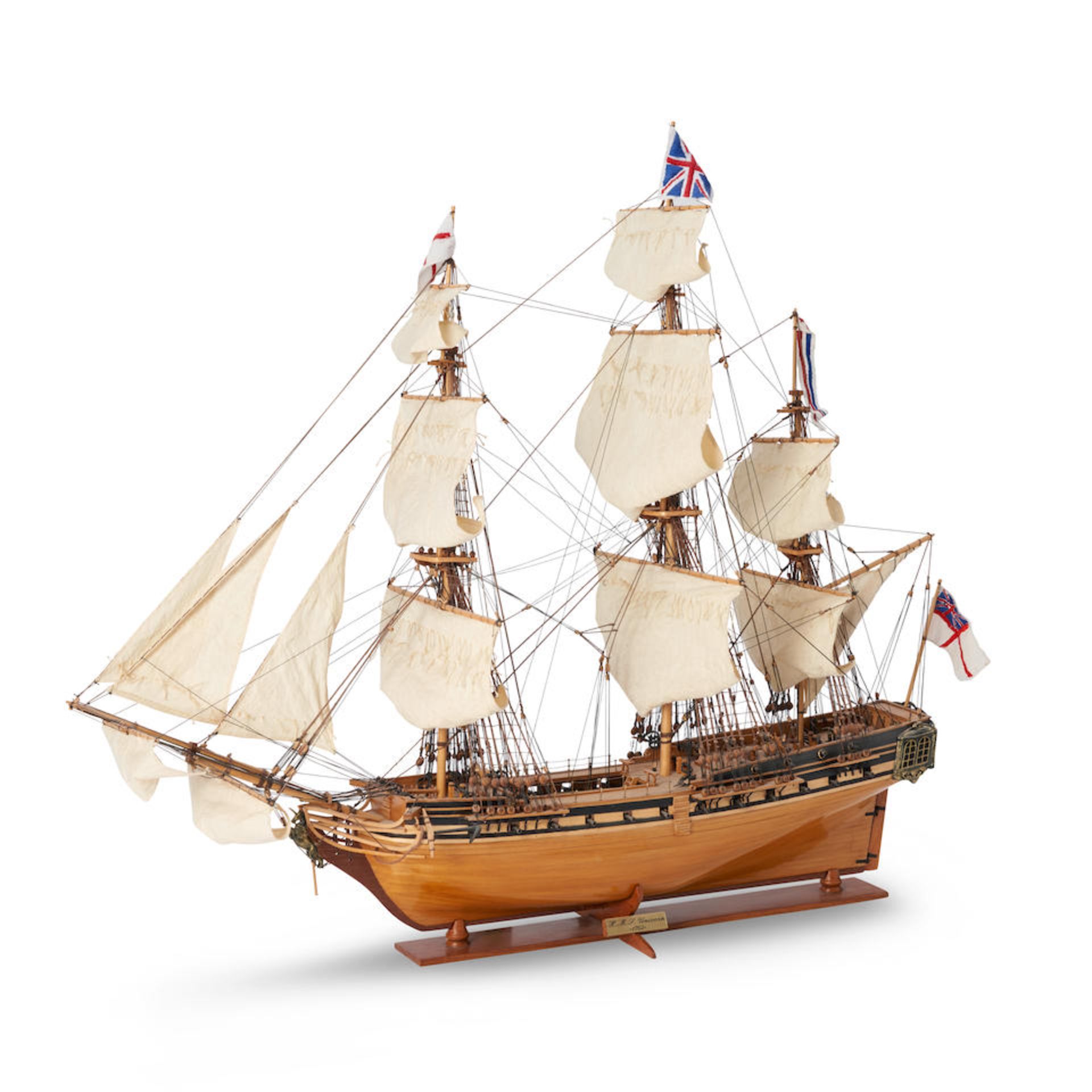 Assembled Scale Model of H.M.S. Unicorn, Historic Marine, Mauritius, c. 1995. - Image 5 of 5