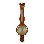 Regency Inlaid Mahogany-veneer Wheel Barometer, C. Galli (retailer), Edinburgh, Scotland, c. 1825.