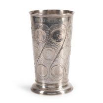 Large German .800 Silver Commemorative Beaker, J. Wagner & Sohn (retailer), Berlin, Germany, 1897.