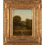 JOHN CLINTON OGILVIE (American, 1836-1900) Near Farmington, Connecticut (framed 35.0 x 29.8 x 4....