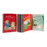 DE BRUNHOFF, JEAN. 1899-1937. And LAURENT DE BRUNHOFF. B. 1925. A Group of ten Babar books.