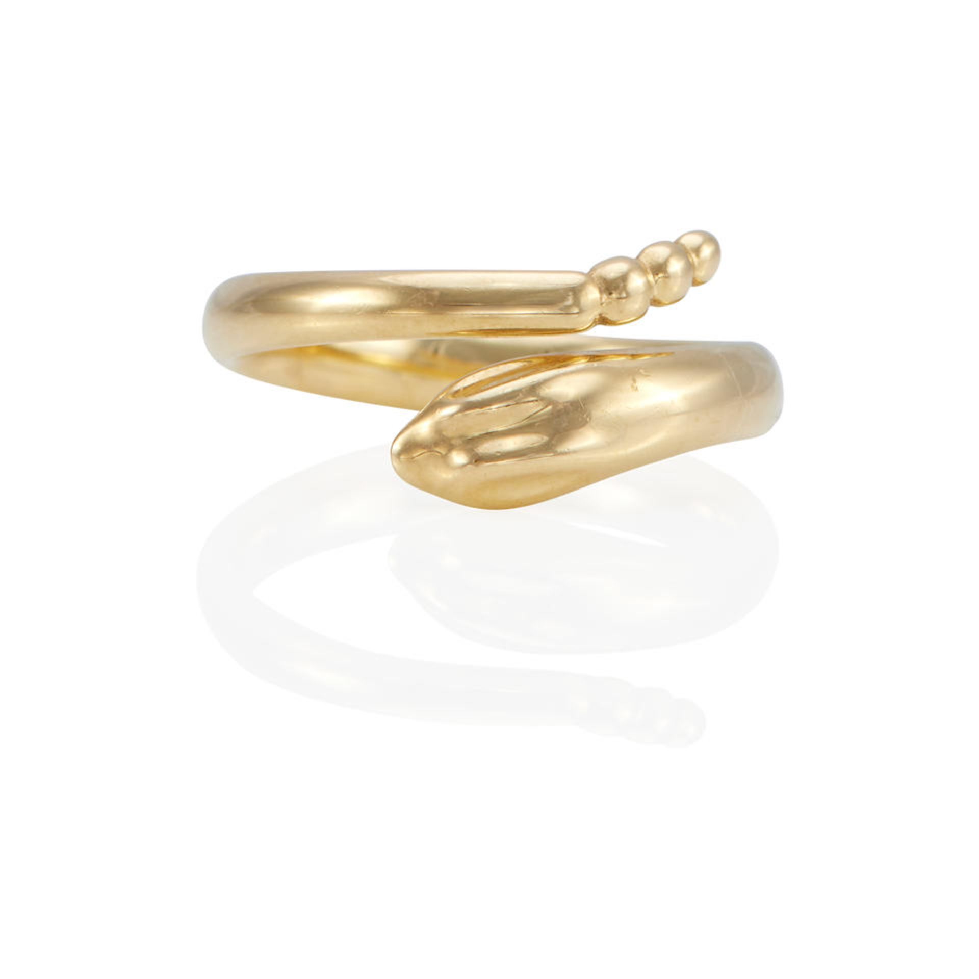 ELSA PERETTI FOR TIFFANY & CO.: AN 18K GOLD SNAKE RING