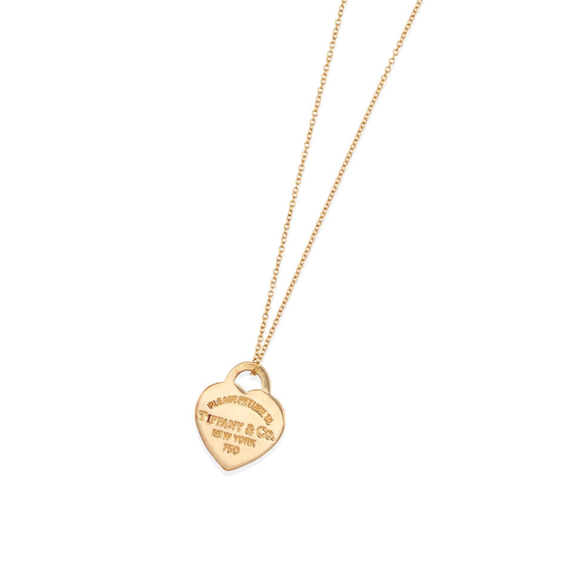TIFFANY & CO.: AN 18K 'RETURN TO TIFFANY' HEART TAG PENDANT AND CHAIN