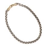 DAVID YURMAN: A SILVER AND 14K GOLD NECKLACE