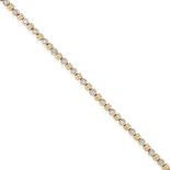 A 14K BI-COLOR GOLD AND DIAMOND BRACELET