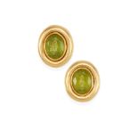 PALOMA PICASSO FOR TIFFANY & CO.: A PAIR OF 18K GOLD AND PERIDOT EARCLIPS