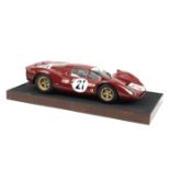 A 1:8 scale model of the 1967 Le Mans Ferrari 330 P4, by Javan Smith,