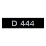 'D 444' UK Vehicle Registration Number,