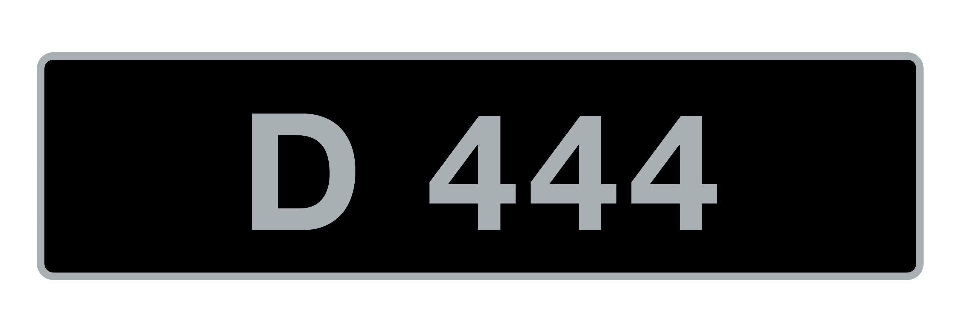 'D 444' UK Vehicle Registration Number,