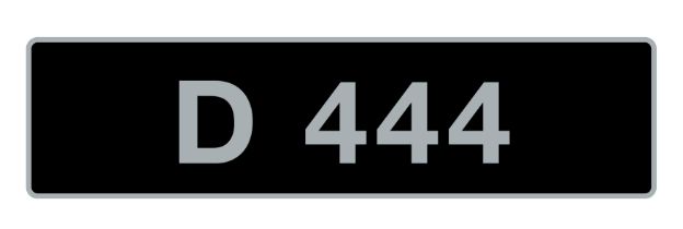 'D 444' UK Vehicle Registration Number,