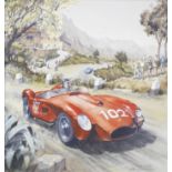 Michael Wright (British 1935-), 'Mike Hawthorn - 1958 Targa Florio',