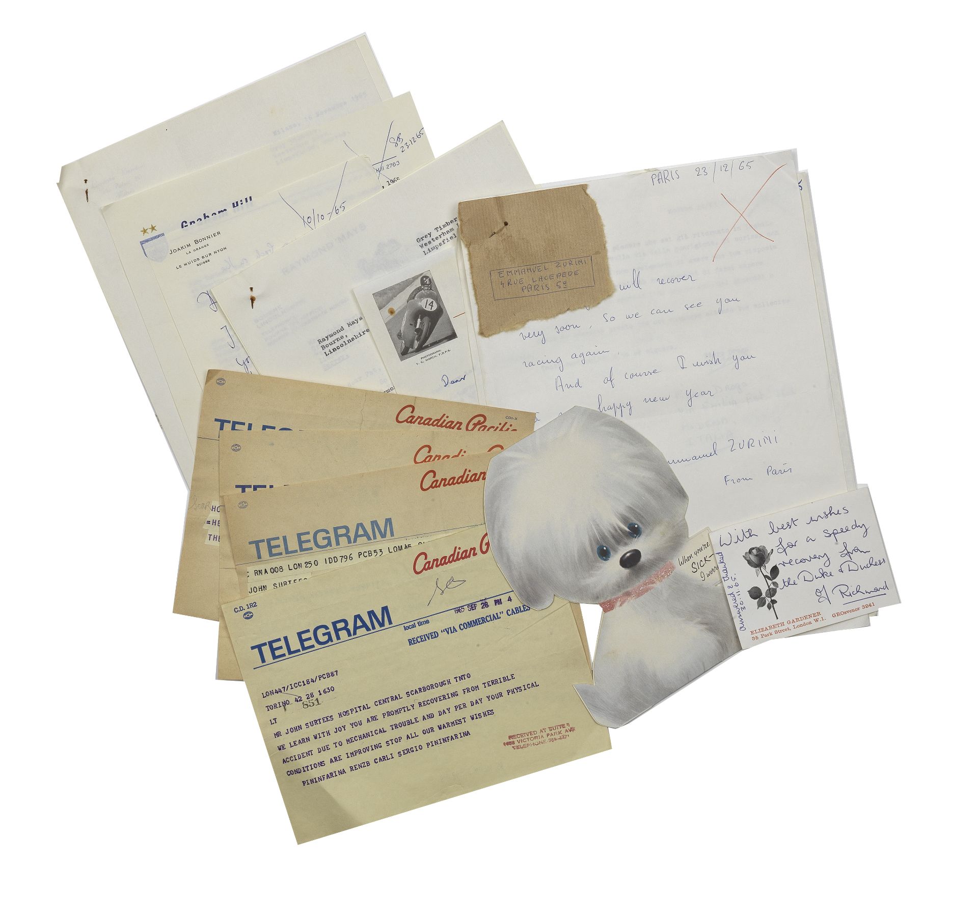 The Estate of the Late Patricia Phyllis Surtees (nee Burke)) of the automobilia sale have been