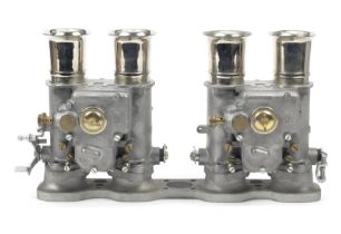 A pair of replica Weber type 48 DCOE 98/2 carburettors, ((7))