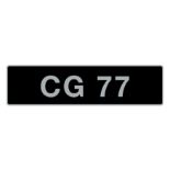 'CG 77' UK Vehicle Registration Number,