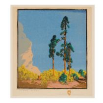 Gustave Baumann (1881-1971); Three Pines;