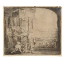 Rembrandt Harmensz van Rijn (1606-1669); Peter and John Healing the Cripple at the Gate of the T...