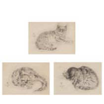 After Léonard Tsuguharu Foujita (1886-1968); 3 plates, from A Book of Cats;